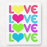 LOVE LOVE LOVE in Multi Color Wonderfulness mousepads