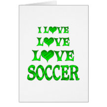 Love Love Soccer Greeting Card