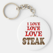 Love Love Steak Key Chains