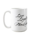 LOVE LOYALTY FRIENDSHIP custom photo bridal gift mug
