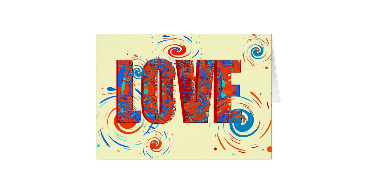 Love mad mad love artwork Tees and Gifts Card | Zazzle