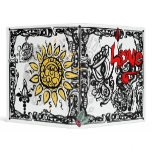 Love Madness Doodle 3 Ring Binder