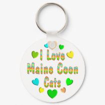 Love Maine Coon Cats keychains by MyFavoriteCat Love Maine Coon Cats keychains