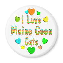 Love Maine Coon Cats magnets by MyFavoriteCat Love Maine Coon Cats magnets