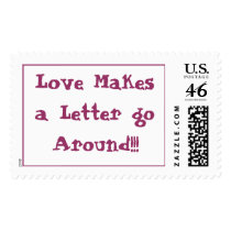Love Makes a Letter go Around!!! postage