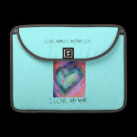 Love Makes Miracles Macbook flap sleeve (aqua) macbook sleeves