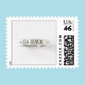 Love Makes the Ring Go Round postage