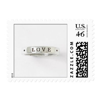 Love Makes the Ring Go Round Postage Stamp