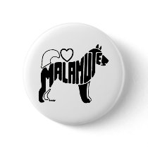 LOVE MALAMUTES BUTTON