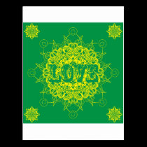 Love Mandala Design postcards