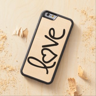 Love - Maple Wood grain Carved® Maple iPhone 6 Bumper