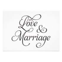 Love & Marriage Wedding Card invitations