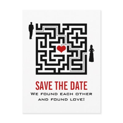 Love Maze Save the Date Postcard