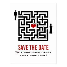 Love Maze Save the Date Postcard