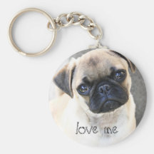 love me - cute mops keychains