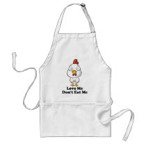 Love Me Don't Eat Me Hen Design Apron