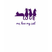 Love Me Love My Cat! Ladies Baby Doll Tee shirt