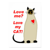 Love Me? Love my Cat Siamese Cat Poster
