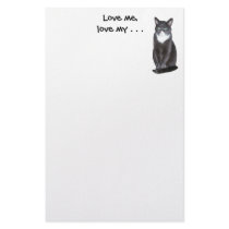 Love me, love my (cat) customized stationery