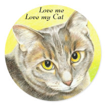 Love me, Love my Cat sticker stickers