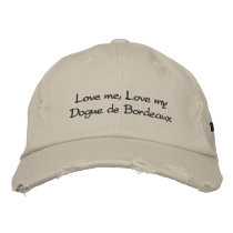 Love me, Love my Dogue de Bordeaux Stonewashed Cap embroidered hats by RockDogDesigns Love me, Love my Dogue de Bordeaux Stonewashed Cap embroidered hats