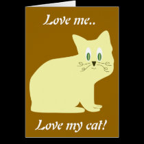 Love Me Love My Kawaii Cat Card cards