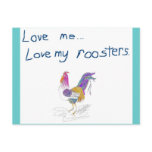 Love Me, Love My Roosters postcards