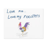 Love Me, Love My Roosters postcards