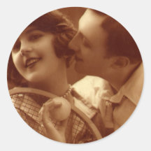 Love Means Nothing in Tennis Round Sticker