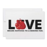 Love Means Nothing to a Boxing Fan invitations