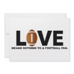 Love Means Nothing to a Football Fan invitations