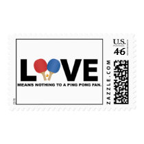 Love Means Nothing to a Ping Pong Fan Postage