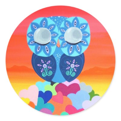 Love Meditations Round Stickers by udonchow