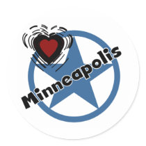 Love Minneapolis stickers by USAcities Love Minneapolis stickers