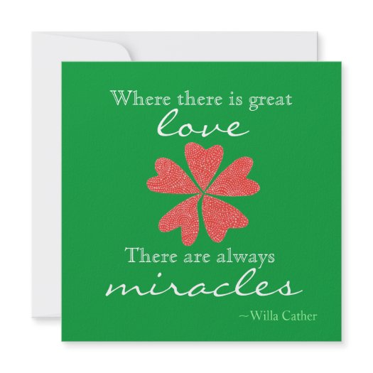 Love & Miracles Christmas photo card invitation
