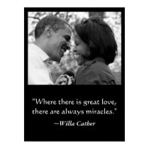 LOVE & MIRACLES POSTER, BARACK & MICHELLE OBAMA posters