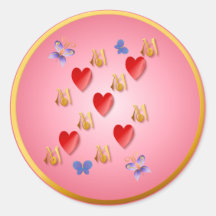 Love Mom Stickers