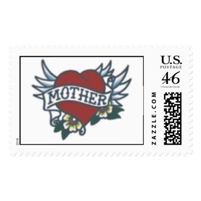 Love Mom Tattoo Postage by