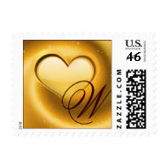 Love Monogram Postage Stamp stamp