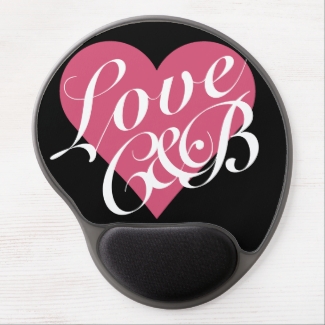 Love Monograms Pink Heart Valentine's Day
