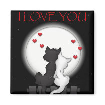 Love Moon magnets