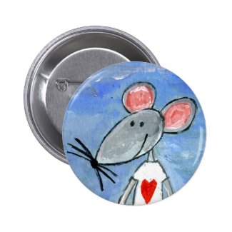 Love Mouse Pinback Button