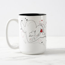 love mug in French style