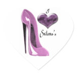 Love Mulberry Pink Stiletto Shoe and 3D Heart Heart Stickers