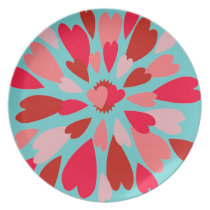 Love Mum Valentine plates