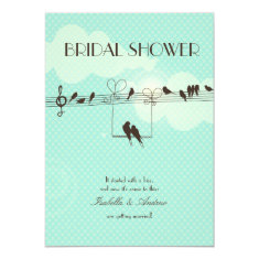   Love Music bridal shower 4.5x6.25 Paper Invitation Card