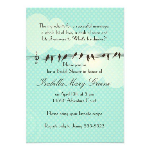 Love Music bridal shower Personalized Announcement