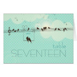 Love Music - table number card cards