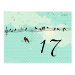 Love Music - table number card postcards