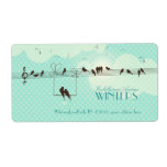 Love Music wedding address label labels